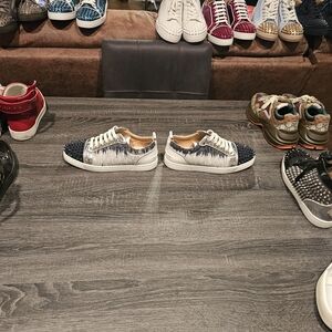 Grey And Navy Christian Louboutins